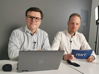RWT-Webinar Update NIS2-Direktive - Referenten: Rafael Robert Gawenda, Benjamin Schlotz