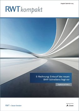 RWTkompakt September 2025_Titelbild_E-Rechnung: Entwurf des neuen BMF-Schreibens liegt vor