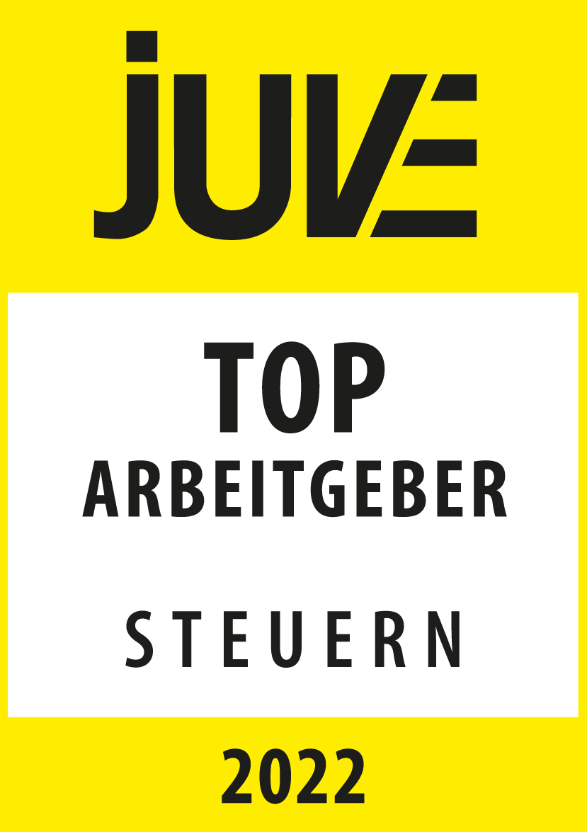 Siegel JUVE Top-Arbeitgeber Steuern 2022