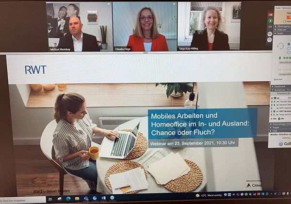 Webinar Homeoffice und mobiles Arbeiten