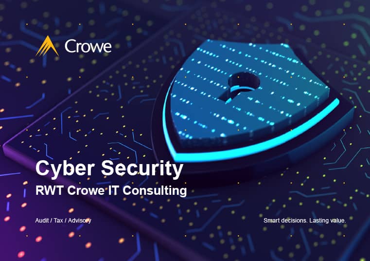 Broschüre "Cyber Security" RWT Crowe IT Consulting Titelbild