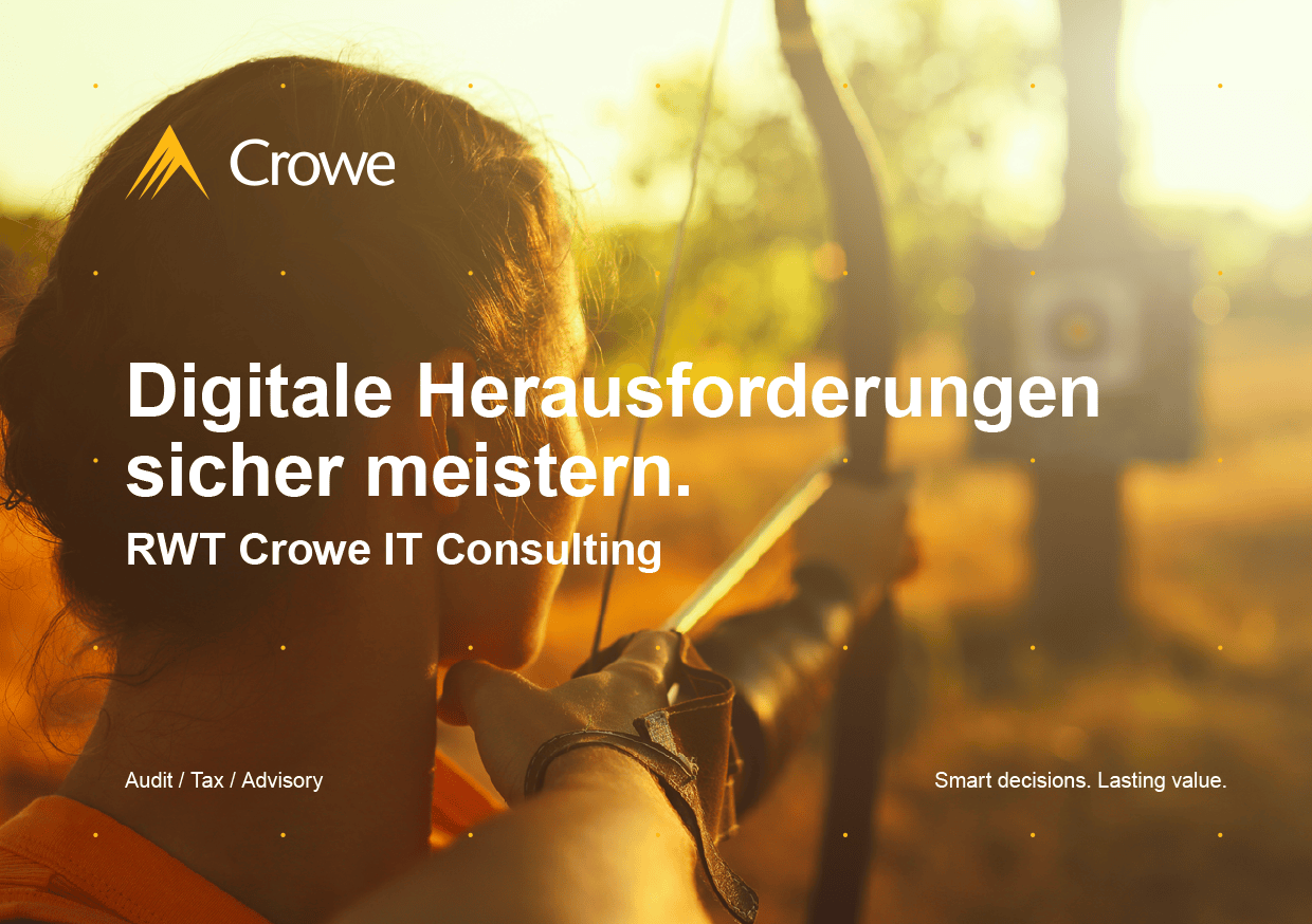 Titel Broschüre RWT Crowe IT Consulting