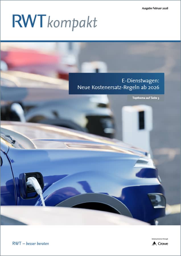 RWTkompakt_Februar_2026-Titelbild_Top-Thema_E-Dienstwagen_Neue_Kostenersatz-Regeln_ab_2026