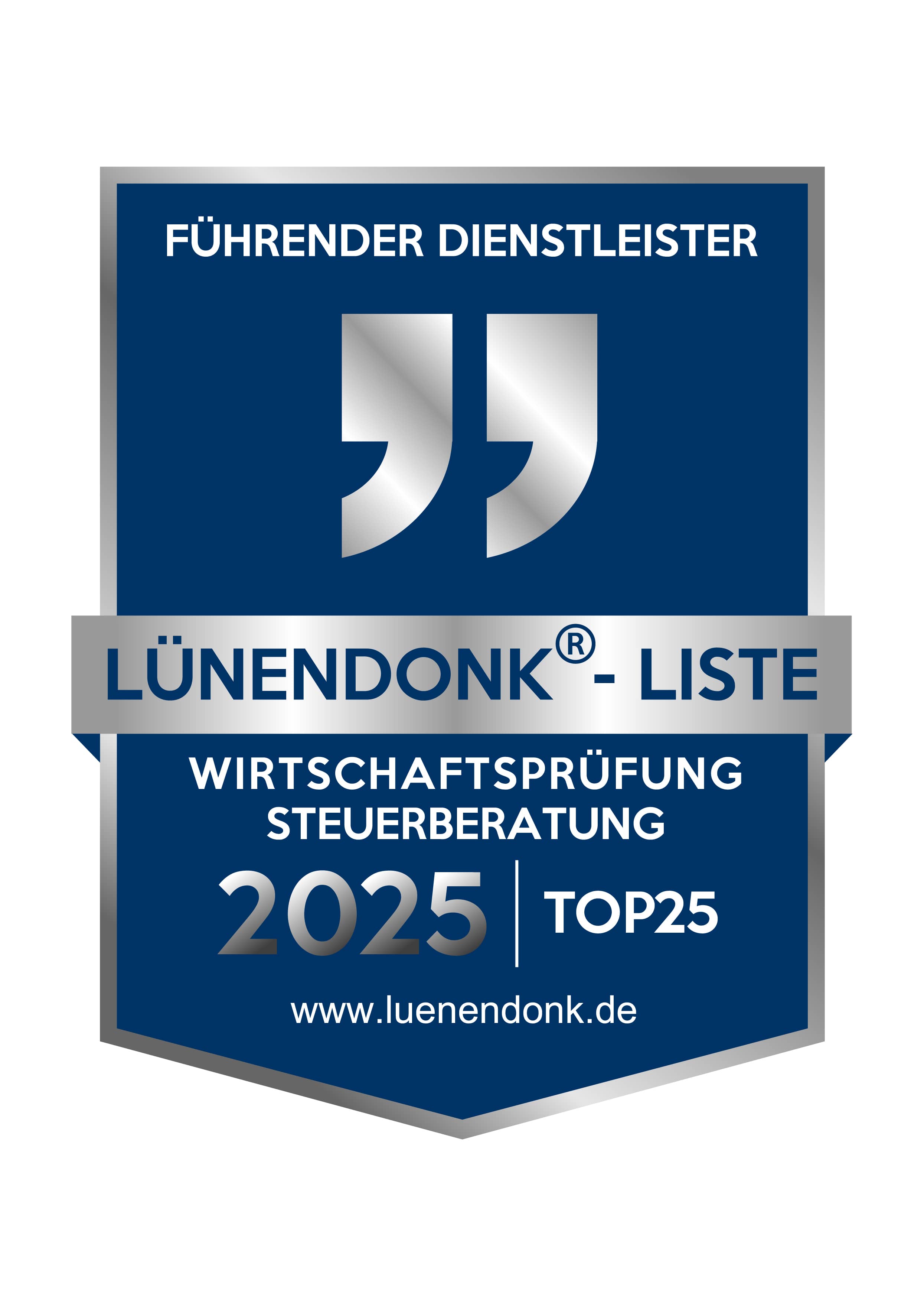 Siegel_Luenendonk_Wirtschaftspruefung Steuerberatung_Top25
